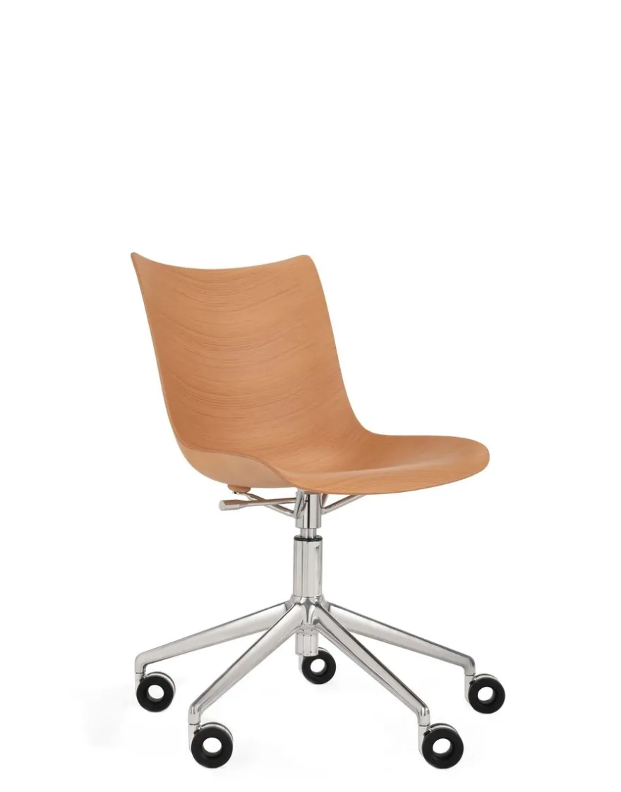 Online Kartell P/wood basic veneer BOIS CLAIR/CHROME