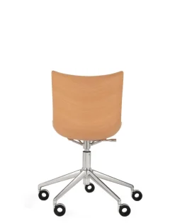 Online Kartell P/wood basic veneer BOIS CLAIR/CHROME