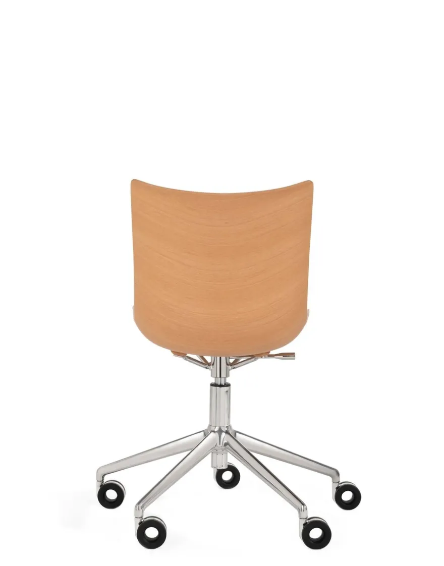 Online Kartell P/wood basic veneer BOIS CLAIR/CHROME