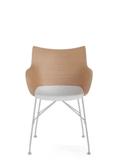 Discount Kartell Q/wood BOIS CLAIR/CHROME