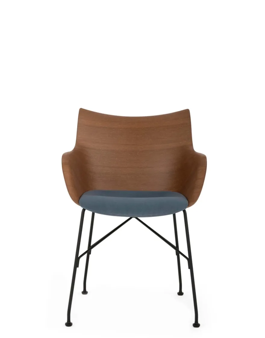 Clearance Kartell Q/wood soft BOIS FONCÉ/NOIR/BLEU CLAIR