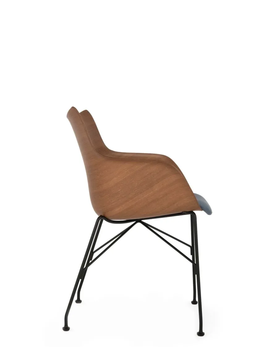 Clearance Kartell Q/wood soft BOIS FONCÉ/NOIR/BLEU CLAIR