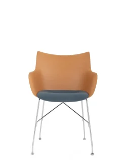 Clearance Kartell Q/wood soft BOIS CLAIR/CHROME/BLEU CLAIR