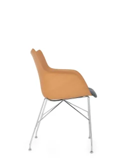 Clearance Kartell Q/wood soft BOIS CLAIR/CHROME/BLEU CLAIR