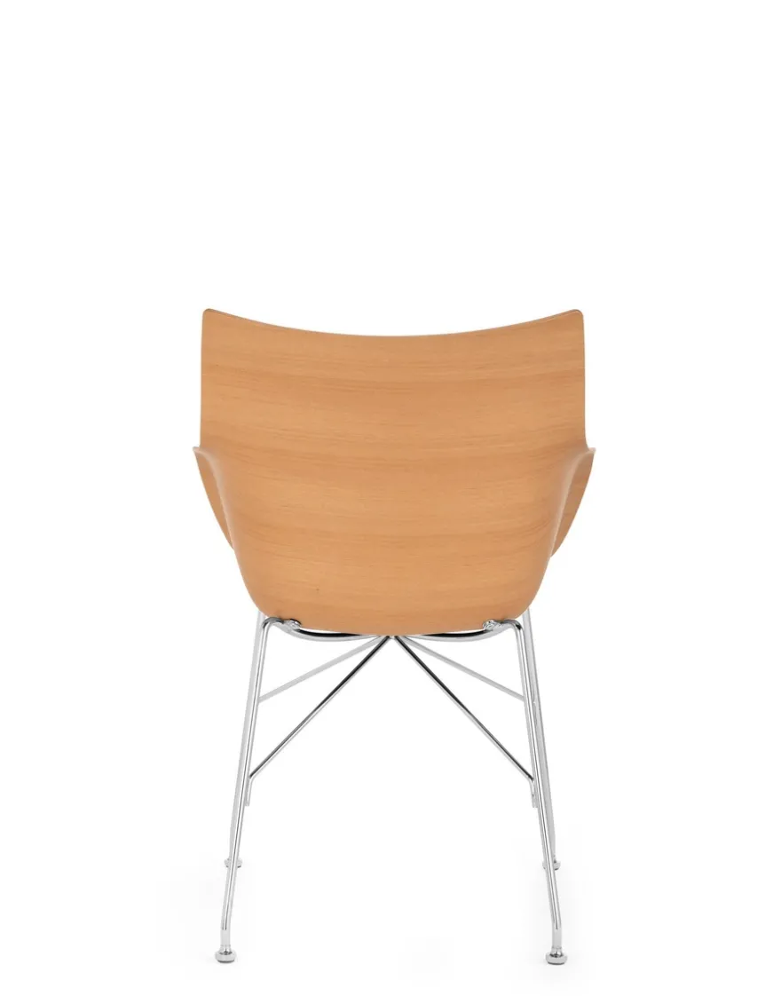 Clearance Kartell Q/wood soft BOIS CLAIR/CHROME/BLEU CLAIR