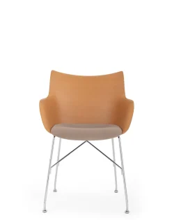 New Kartell Q/wood soft BOIS CLAIR/CHROME/ECRÙ