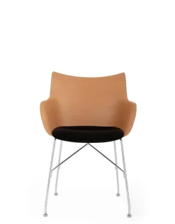 Sale Kartell Q/wood soft BOIS CLAIR/CHROME/NOIR