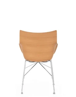 Sale Kartell Q/wood soft BOIS CLAIR/CHROME/NOIR