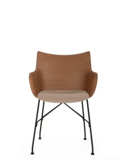 Discount Kartell Q/wood soft BOIS FONCÉ/NOIR/ECRÙ