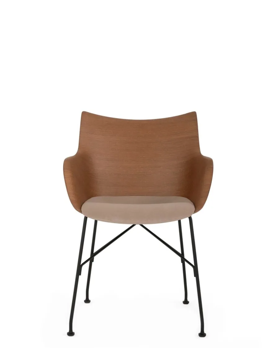 Discount Kartell Q/wood soft BOIS FONCÉ/NOIR/ECRÙ