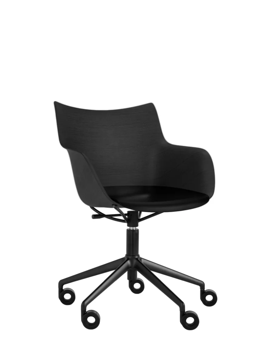 Best Kartell Q/wood wheels BOIS NOIR/NOIR