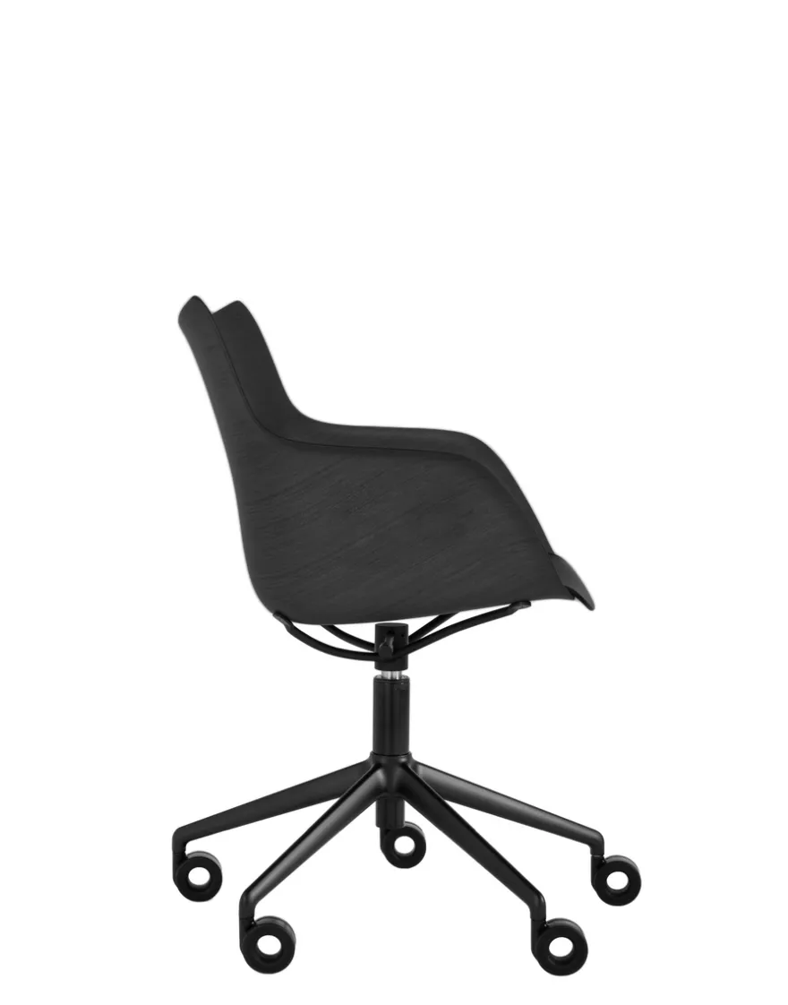 Best Kartell Q/wood wheels BOIS NOIR/NOIR