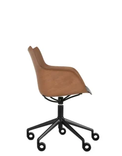 Discount Kartell Q/wood wheels BOIS FONCÉ/NOIR