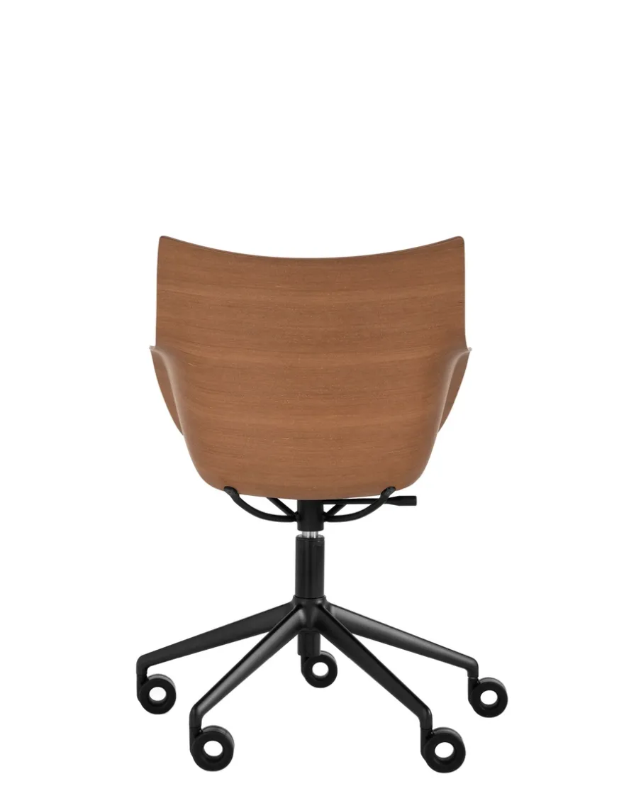 Discount Kartell Q/wood wheels soft BOIS FONCÉ/NOIR/NOIR