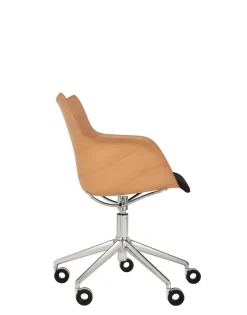Best Kartell Q/wood wheels soft BOIS CLAIR/CHROME/NOIR