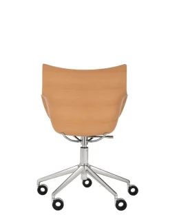 Best Kartell Q/wood wheels soft BOIS CLAIR/CHROME/NOIR