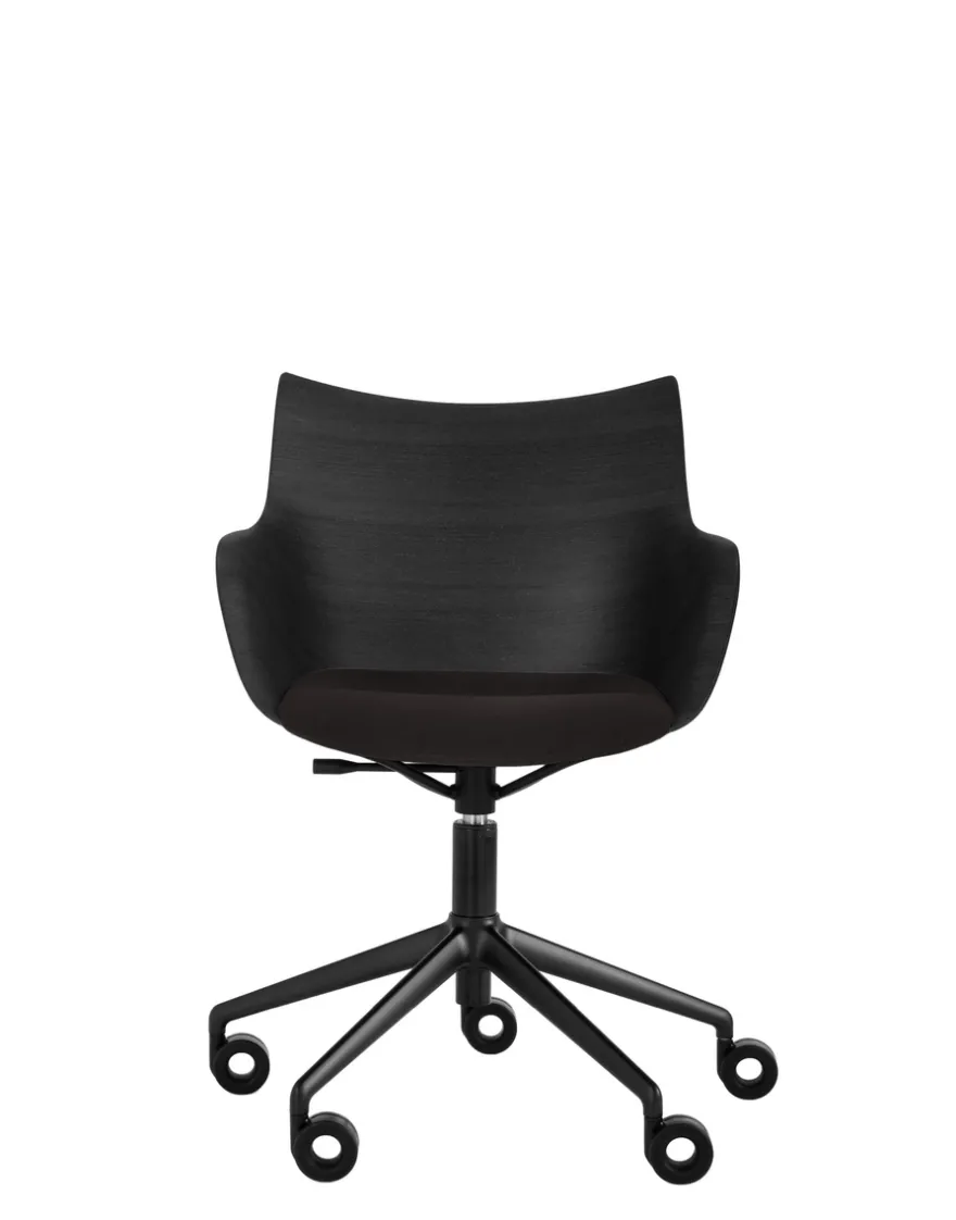 Online Kartell Q/wood wheels soft BOIS NOIR/NOIR