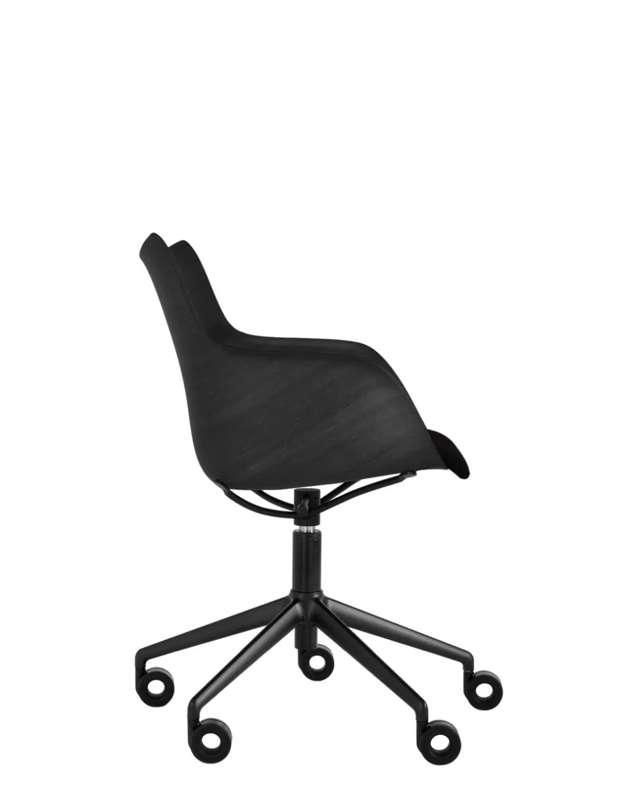 Online Kartell Q/wood wheels soft BOIS NOIR/NOIR