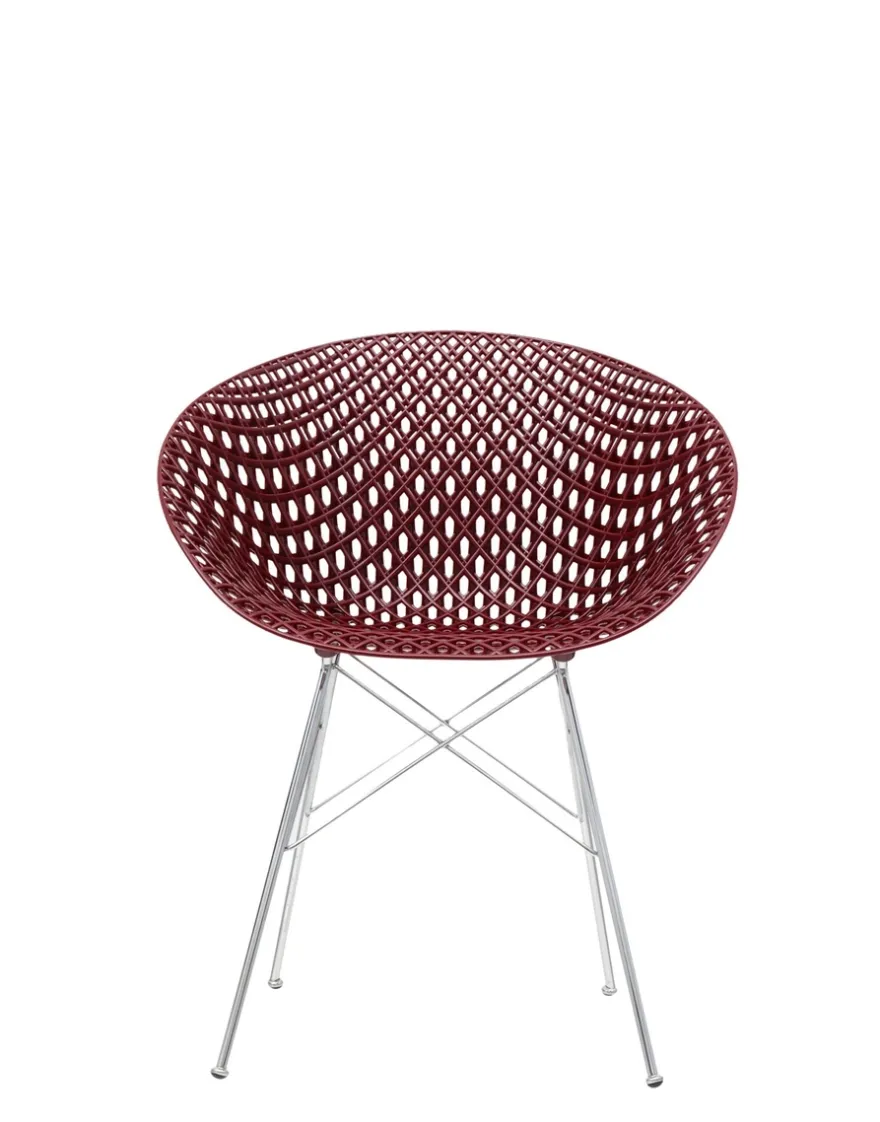 Discount Kartell Smatrik (2 chaises) PRUNE/CHROME