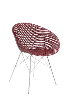 Discount Kartell Smatrik (2 chaises) PRUNE/CHROME