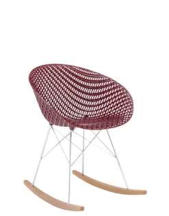 Outlet Kartell Smatrik dondolo (2 chaises) PRUNE/CHROME