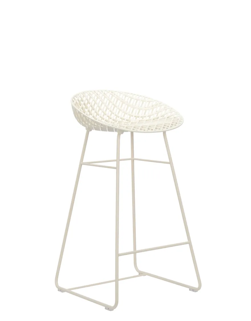 Clearance Kartell Smatrik stool BLANC/CHROME
