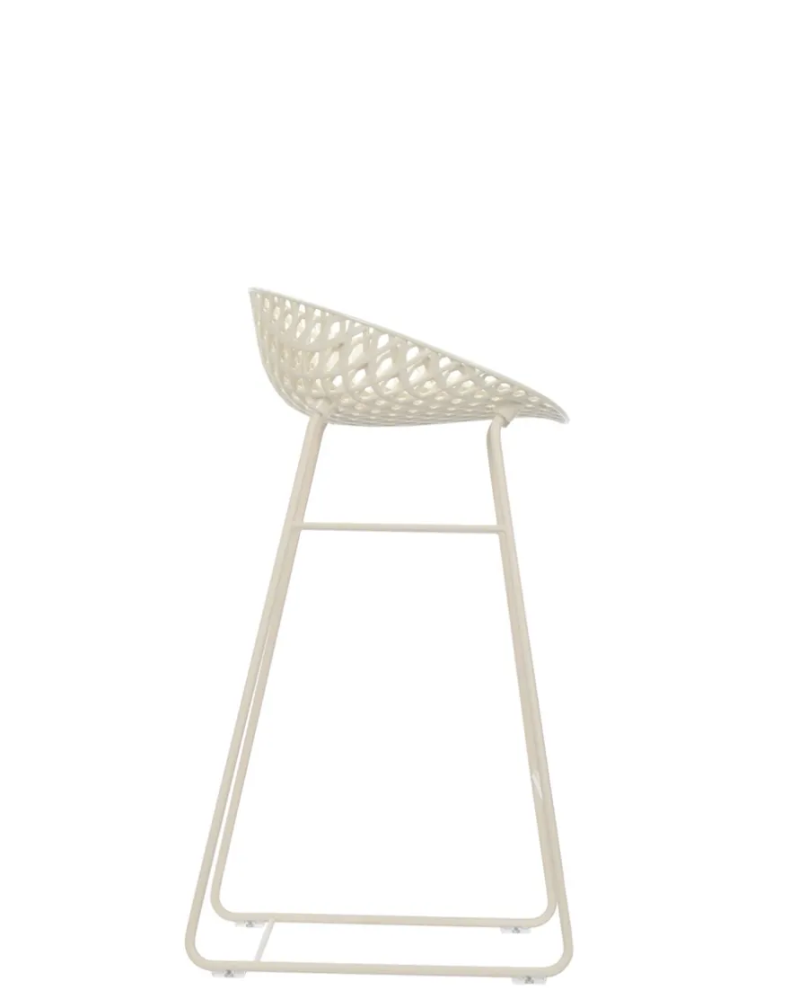 Clearance Kartell Smatrik stool BLANC/CHROME