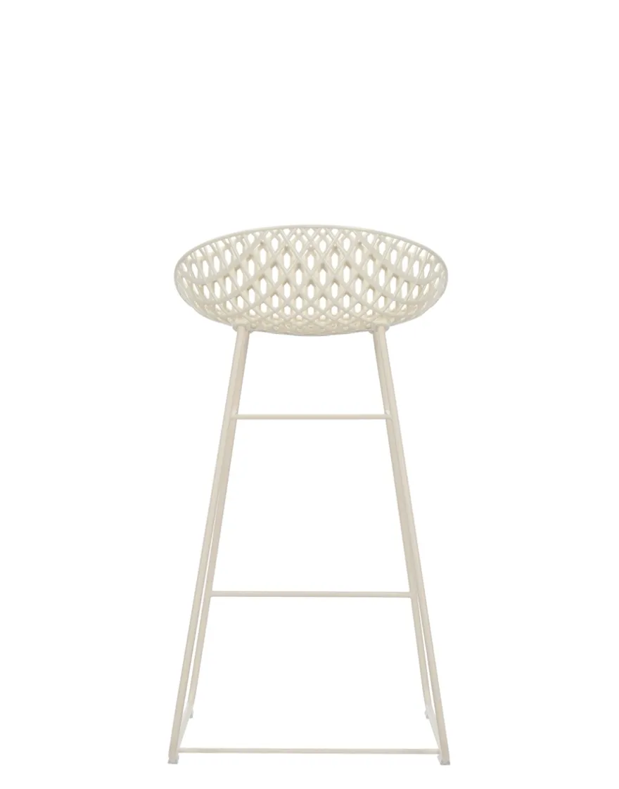 Clearance Kartell Smatrik stool BLANC/CHROME
