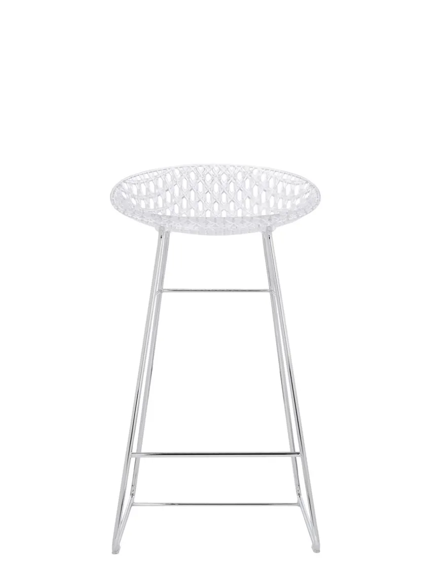 Hot Kartell Smatrik stool CRYSTAL/CHROME