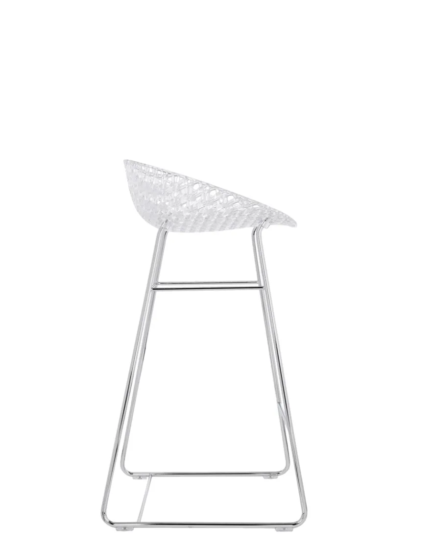 Hot Kartell Smatrik stool CRYSTAL/CHROME