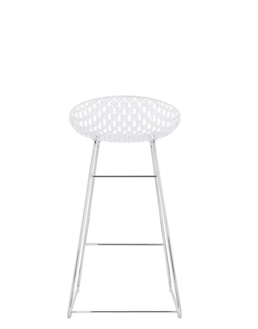 Hot Kartell Smatrik stool CRYSTAL/CHROME