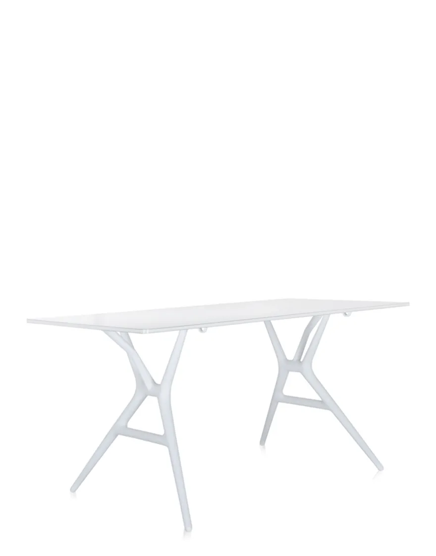 Best Kartell Spoon table PLATEAU BLANC/PIED NOIR