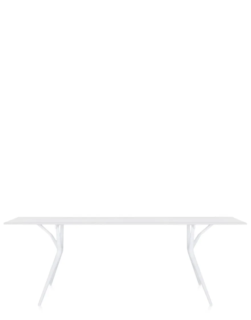Best Kartell Spoon table PLATEAU BLANC/PIED NOIR