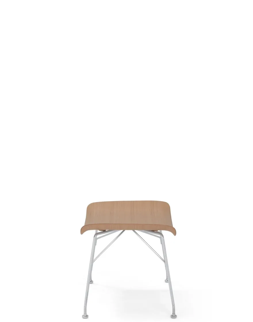 Discount Kartell S/wood basic veneer BOIS CLAIR/CHROME