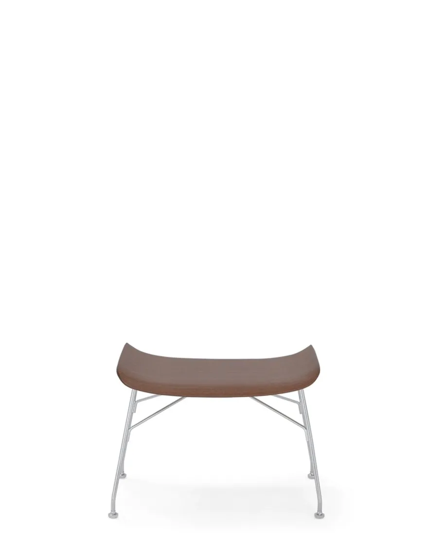Best Kartell S/wood basic veneer BOIS FONCÉ/CHROME